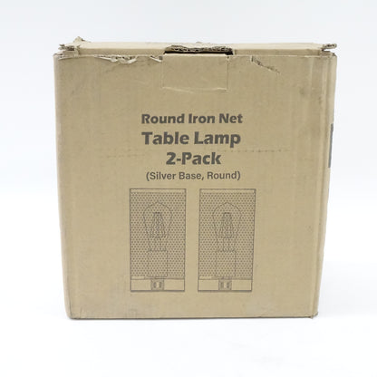 FOLKSMATE 3 Way Dimmable Touch Control Table Lamp, USB Port, Iron Net- 2 Pack