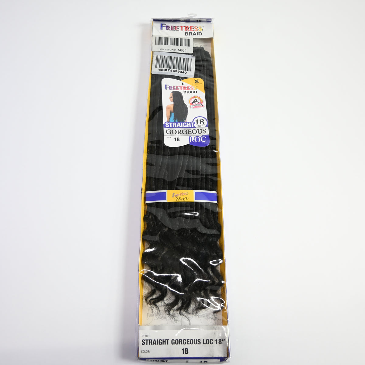 Freetress Synthetic Pre-Looped Braids - STRAIGHT GODDESS LOC 18" (1B Off Black)