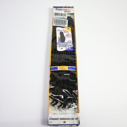Freetress Synthetic Pre-Looped Braids - STRAIGHT GODDESS LOC 18" (1B Off Black)