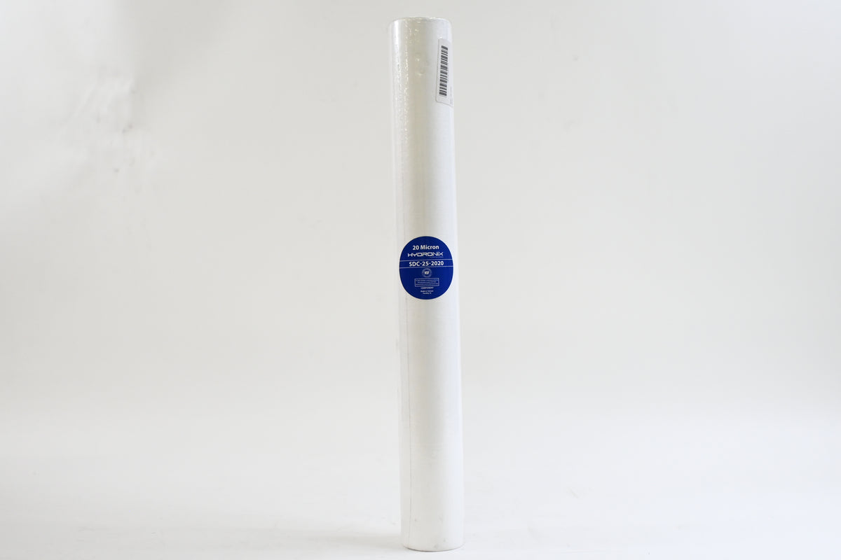 Hydronix SDC-25-2020 Whole House, RO Systems or Commercial Use Sediment Water Filter Cartridge 2.5" x 20" - 20 micron