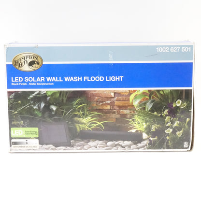 Hampton Bay Solar Black Outdoor Integrated LED Landscape Wall Wash Spot Light