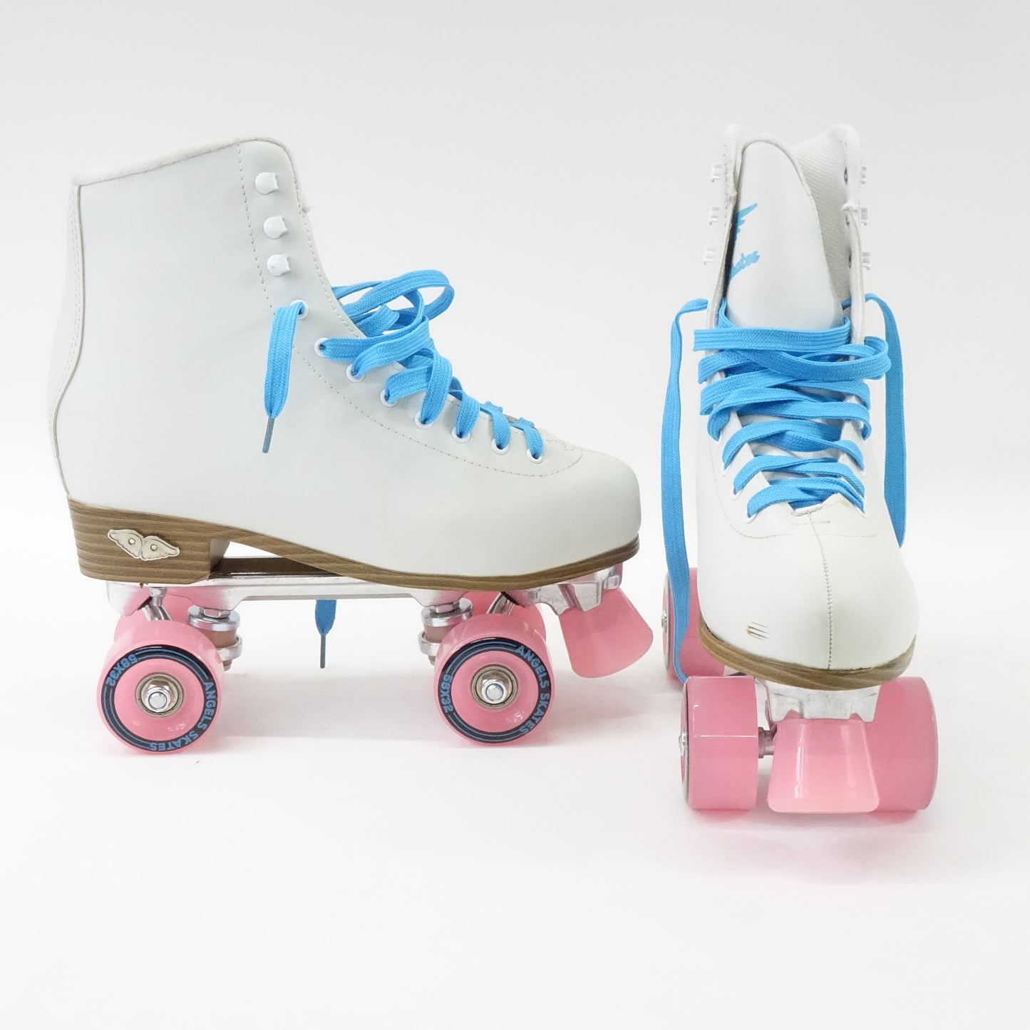 Angels Skates- Women's PU Leather Quad Roller Skates - Cloud White, 12