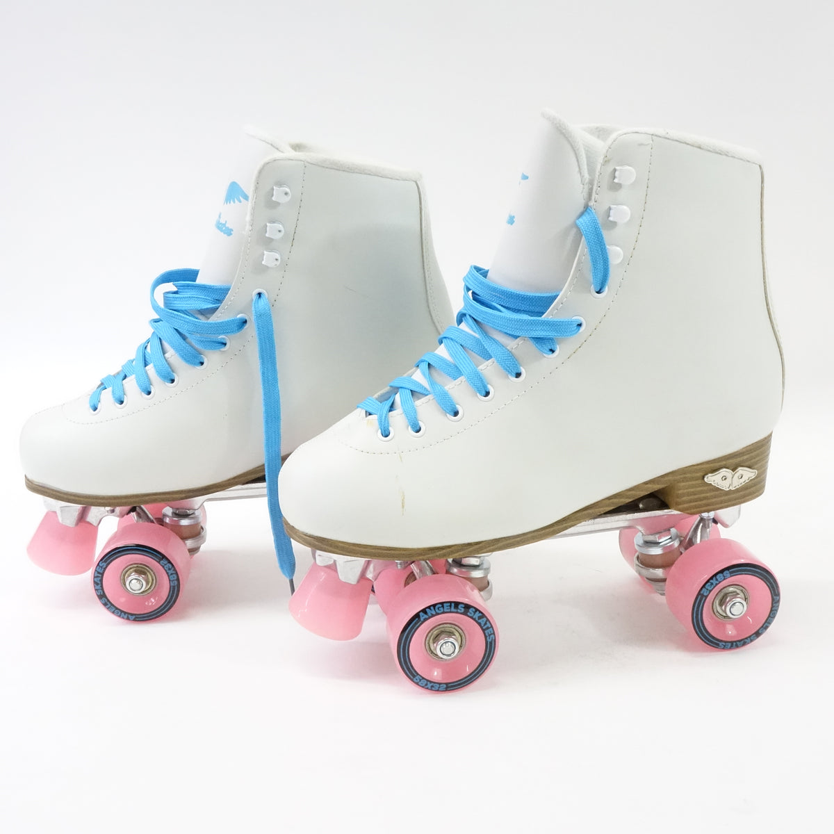 Angels Skates- Women's PU Leather Quad Roller Skates - Cloud White, 12