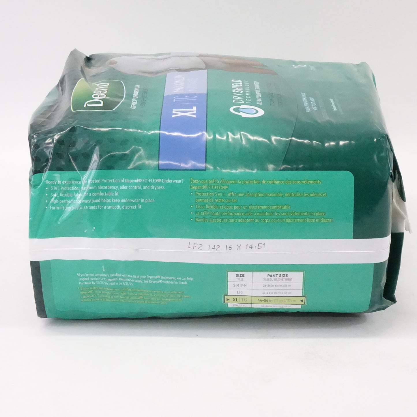 Depend Fresh Protection Adult Incontinence Underwear Men, XL, 15 Count - New