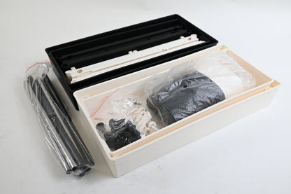 MFTEK 2 Pack 2 Tier Under Sink Organizers and Storage with Drawer, Black, White