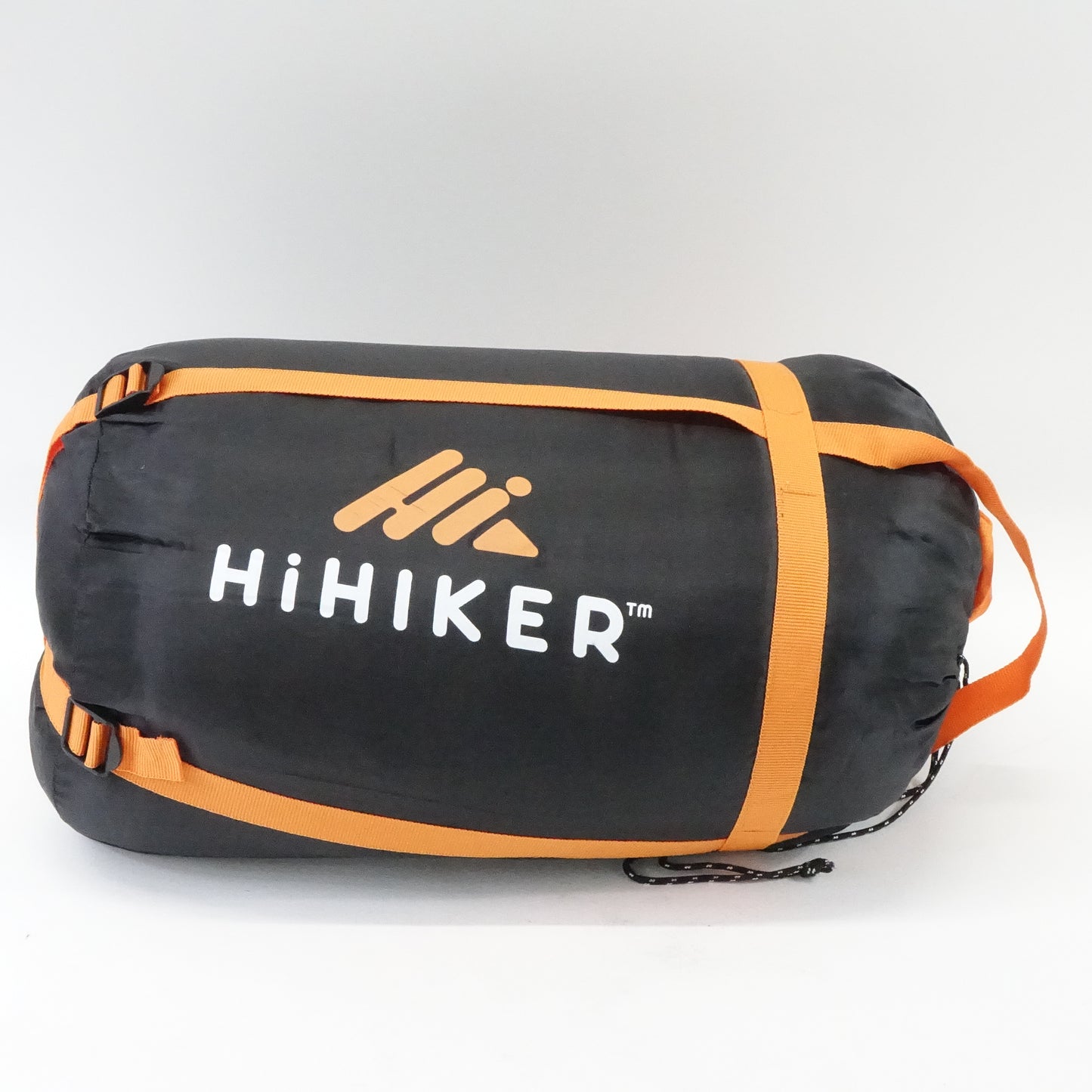 HiHiker Camping Sleeping Bag + Travel Pillow w/Compact Compression Sack (Orange)