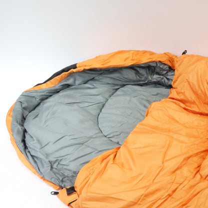 HiHiker Camping Sleeping Bag + Travel Pillow w/Compact Compression Sack (Orange)