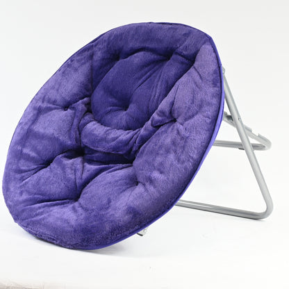 Mainstay Faux-Fur Saucer Chair, Multiple Colors (Purple)