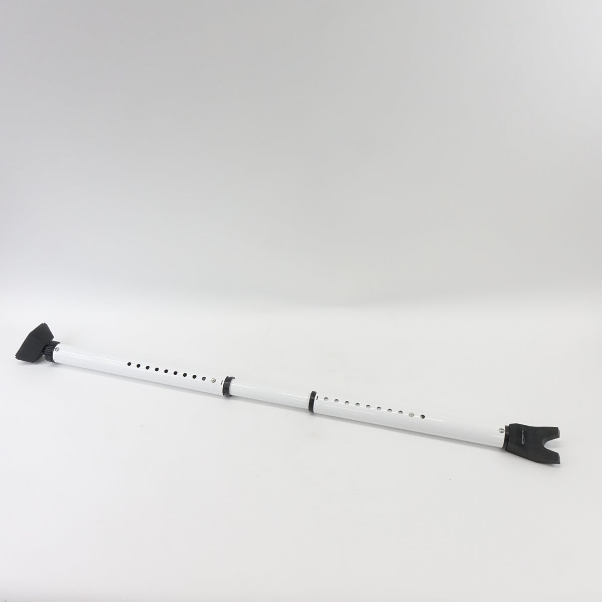 HoneSecur 2-in-1 Door Security Bar & Sliding Patio Door Stopper Security Jammer Bar Child Proof Adjustable Constructed of High Grade Iron Window Doors Security Bars, White