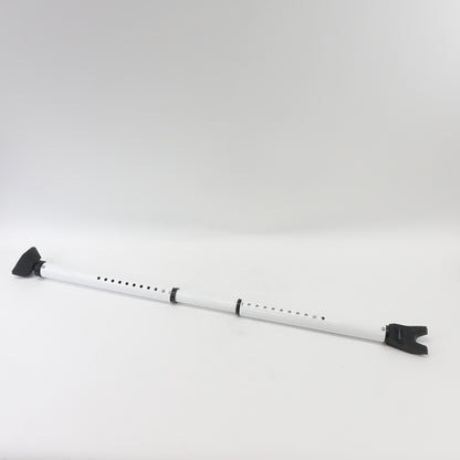 HoneSecur 2-in-1 Door Security Bar & Sliding Patio Door Stopper Security Jammer Bar Child Proof Adjustable Constructed of High Grade Iron Window Doors Security Bars, White