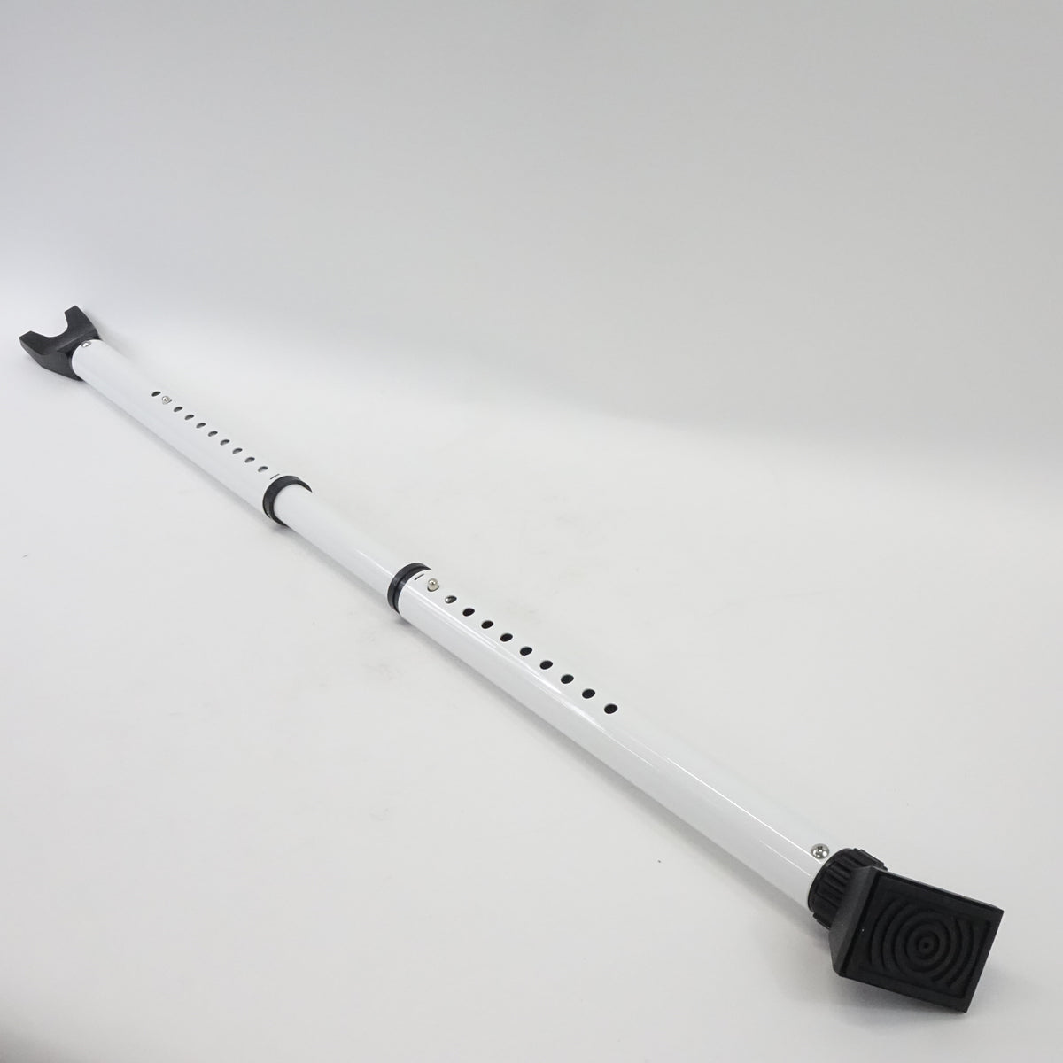 HoneSecur 2-in-1 Door Security Bar & Sliding Patio Door Stopper Security Jammer Bar Child Proof Adjustable Constructed of High Grade Iron Window Doors Security Bars, White