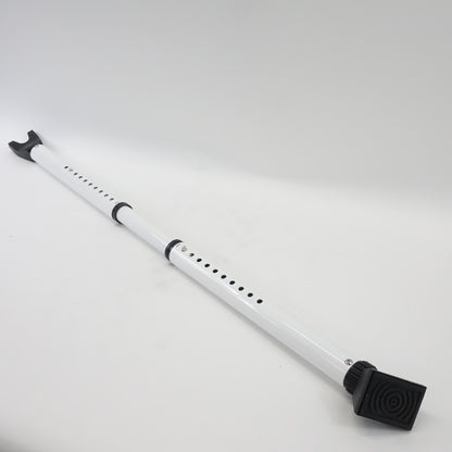 HoneSecur 2-in-1 Door Security Bar & Sliding Patio Door Stopper Security Jammer Bar Child Proof Adjustable Constructed of High Grade Iron Window Doors Security Bars, White