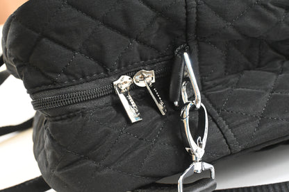 Pursetti Quilted Weekender Bag for Women with Wristlet, Computer Pocket, Black