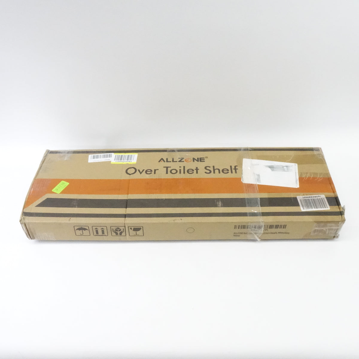 ALLZONE Over The Toilet Storage, 4-Tier Adjustable Shelves 92"- 116" Tall, White