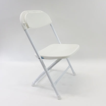 Flash Furniture Kids White Plastic Folding Chair