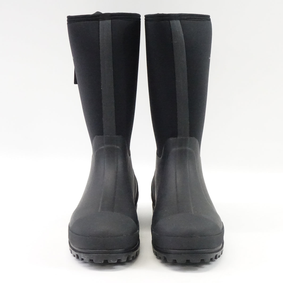 Dark Lightning Rubber Waterproof Muck Rain Boots with Steel Shank-Black (12)