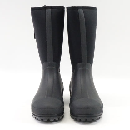 Dark Lightning Rubber Waterproof Muck Rain Boots with Steel Shank-Black (12)