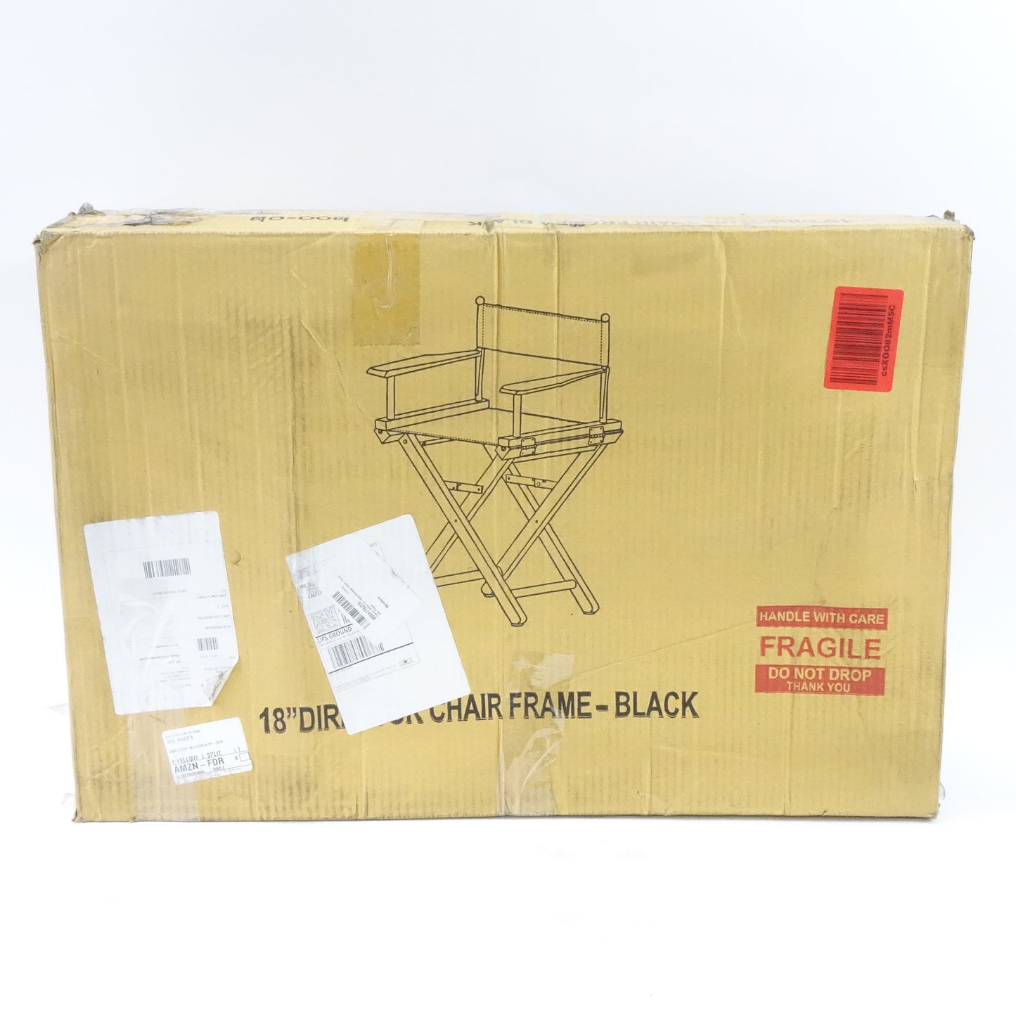 Casual Home 18" Director Chair, Black, Frame Only - Open Box
