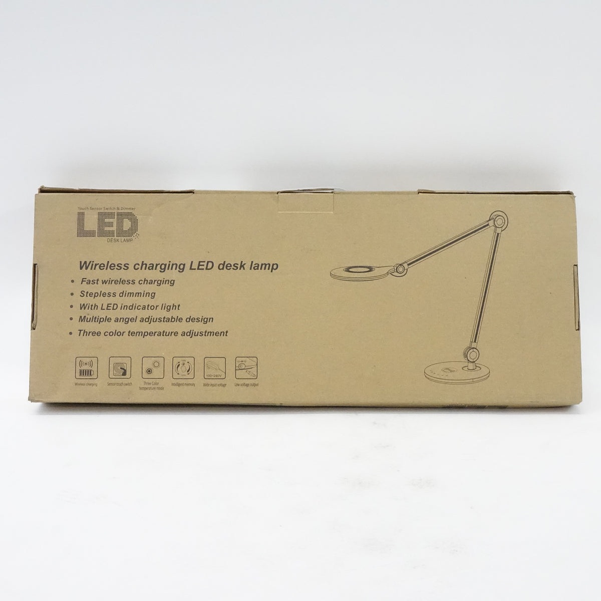 Led Desk Lamp with Wireless Charger & Adjustable Swing Arm with Touch Control