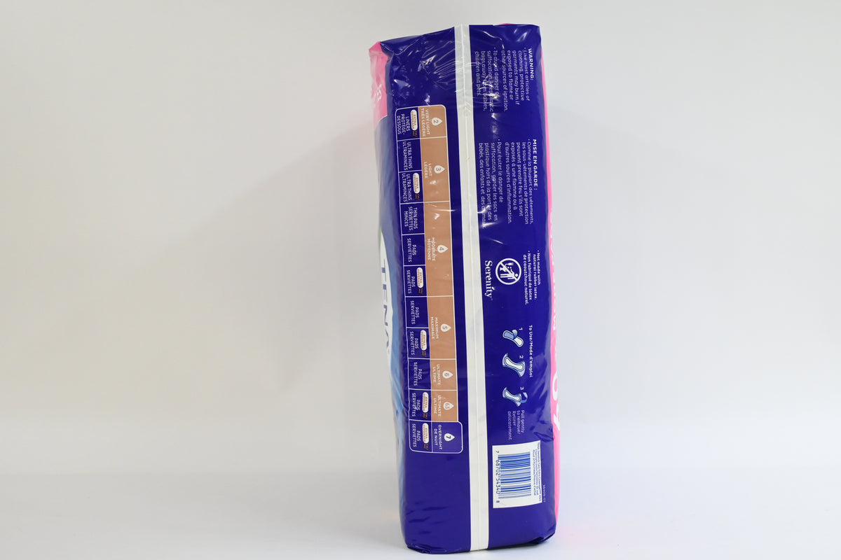 Tena Incontinence Pads, Overnight Absorbency, Sensitive Care, 45ea