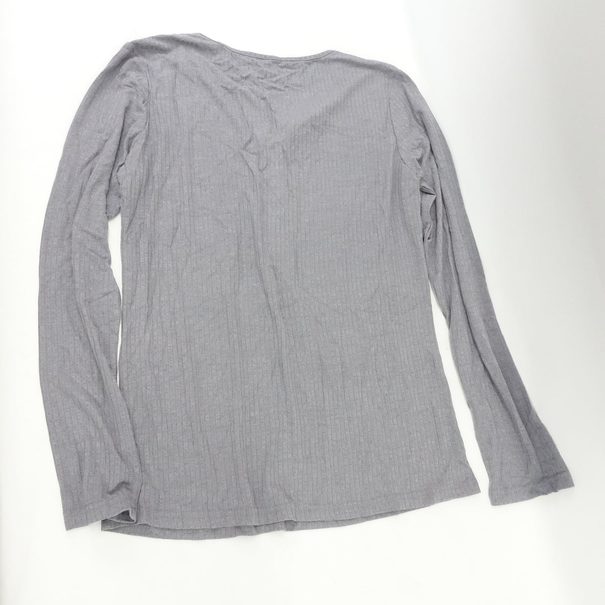 Tobrief Women's Chiffon Top Casual Long Sleeve Round Neck Grey -XL