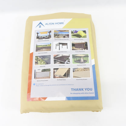 Alion Home 8' x 12' Waterproof Woven Sun Shade Sail in Vibrant Colors (8 ft x 12 ft Retangle) (Desert Sand)
