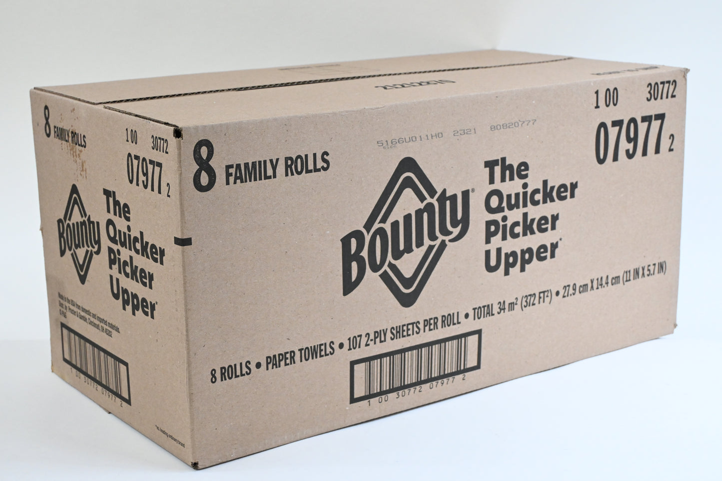 Bounty Quick Size Paper Towels, White, 8 Family Rolls