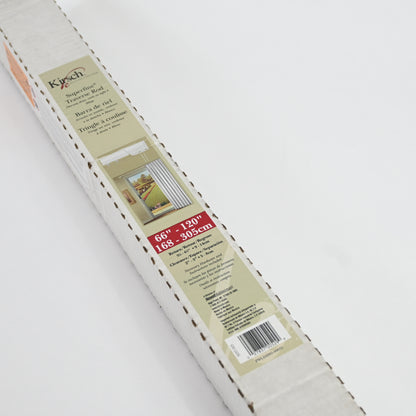 Kirsch Superfine Drapery Rod #3237 One-way Right, 66-120 Inches, White