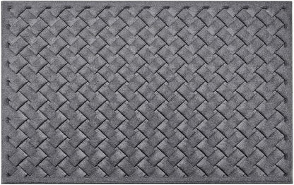 Mibao Entrance Door Mat Front Outdoor Rug Heavy Duty Non-Slip, 24"x36"-Grey