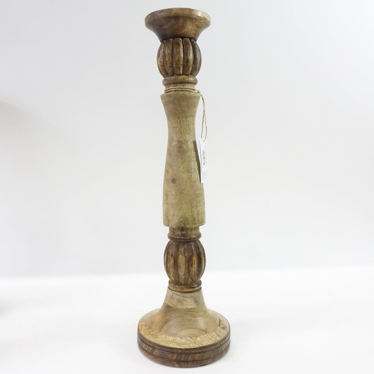 Benjara, Brown Mango Wood Vintage Style Candleholder/Candlestick, Set of 3
