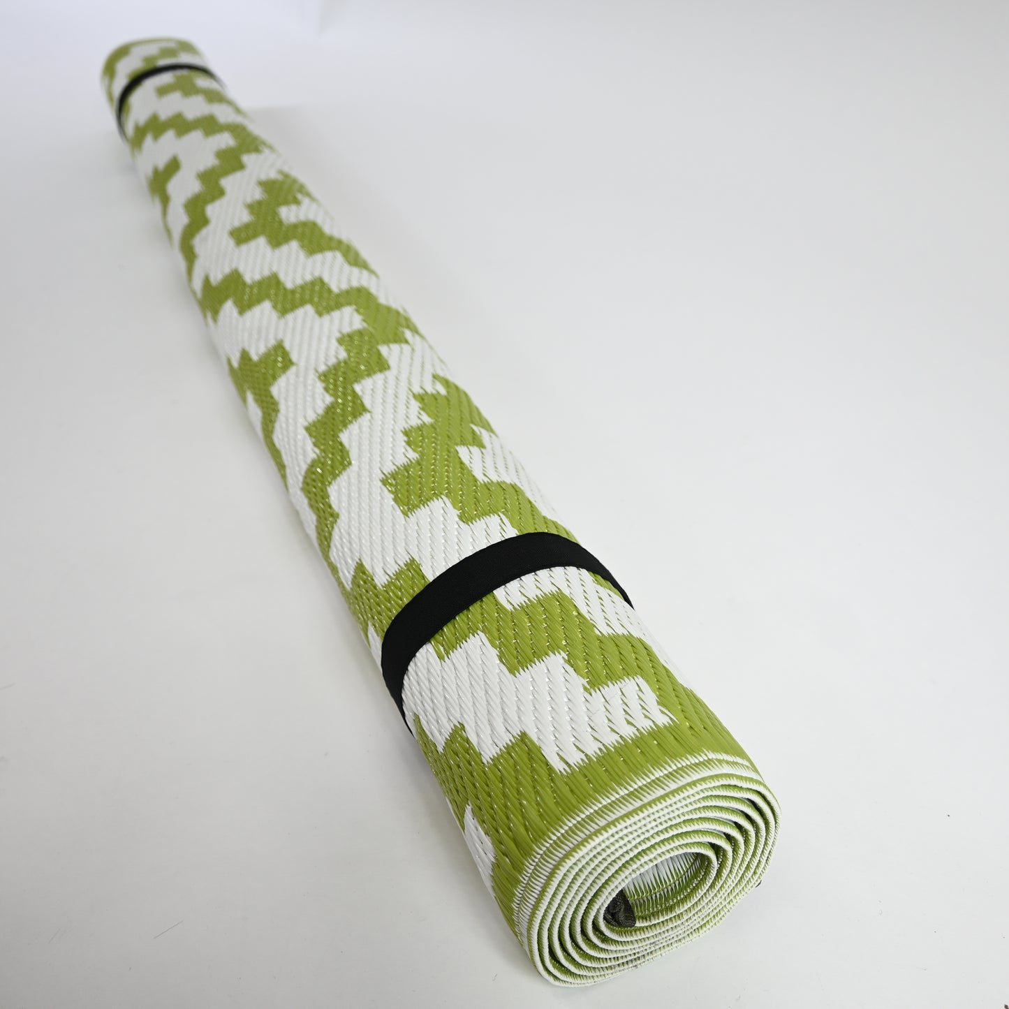 Green Decore "Nirvana" Eco Plastic Rug, Leaf Green/White - Open Box