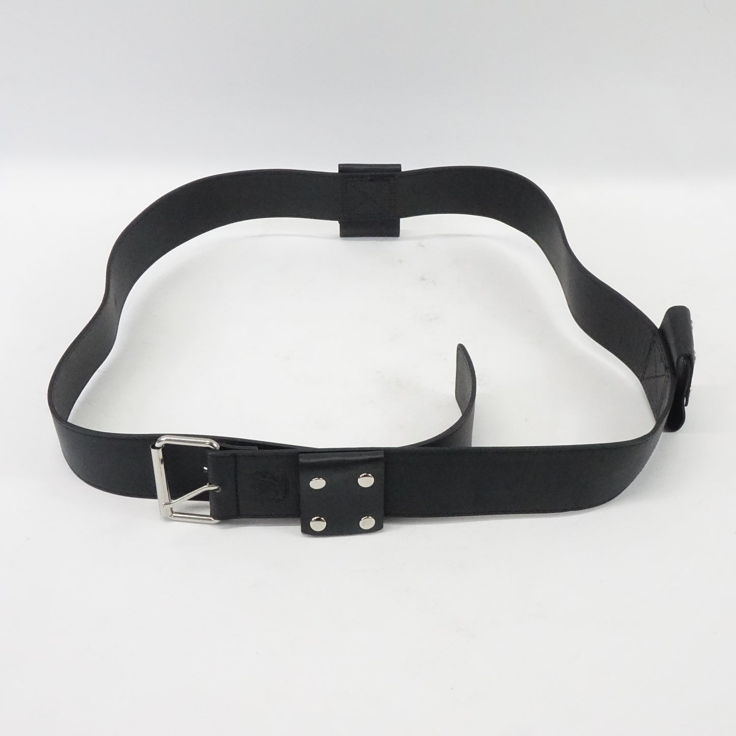 Faux Leather Adjustable Shoulder Strap Belt Frog- One Size - Black - New