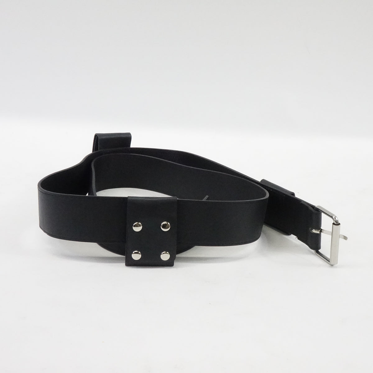 Faux Leather Adjustable Shoulder Strap Belt Frog- One Size - Black - New