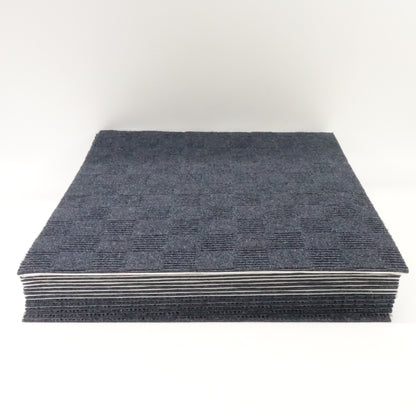 24"x 24" Carpet Tile Peel & Place Ocean Blue 60sq.ft. 15 Tiles - Open Box