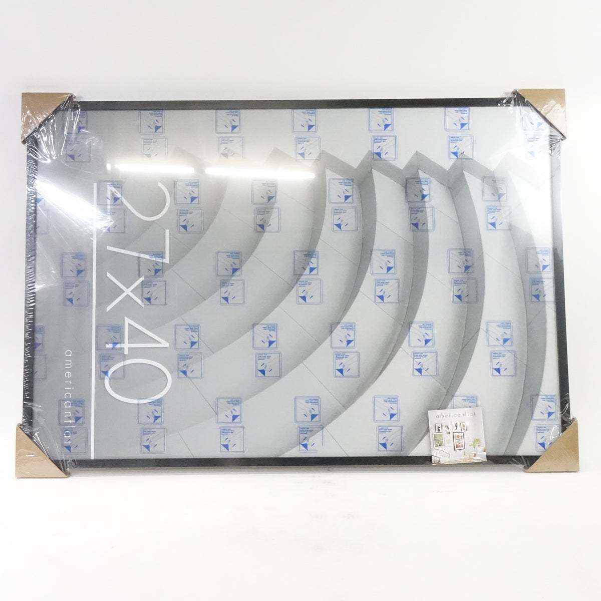 Americanflat 27 x 40 Picture Frame with Polished Plexiglass - Black - Open Box