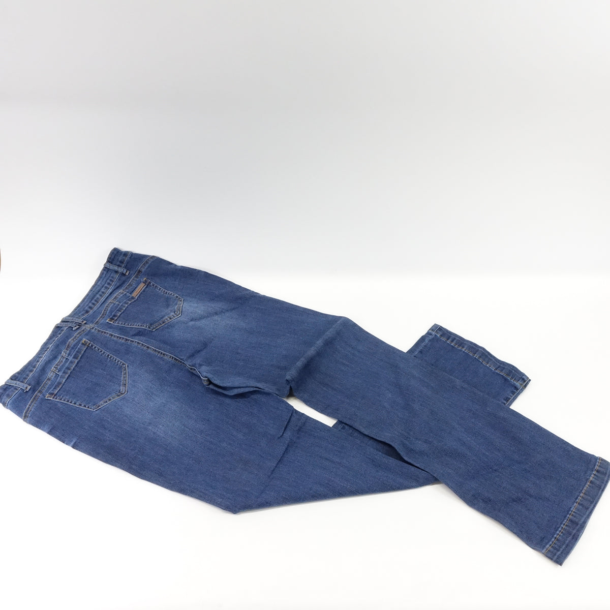 High Rise Straight Leg Jeans for Women- Tummy Control Jeans - Indigo- 48/15