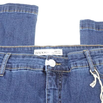 High Rise Straight Leg Jeans for Women- Tummy Control Jeans - Indigo- 48/15