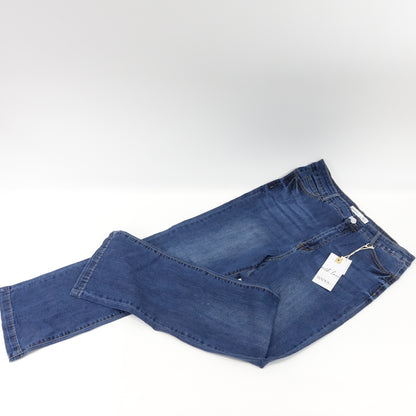 High Rise Straight Leg Jeans for Women- Tummy Control Jeans - Indigo- 48/15