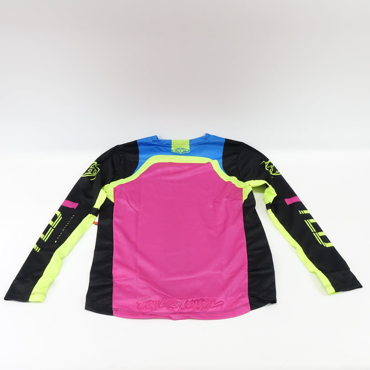 Troy Lee Designs Youth Fractura Jersey (Large, Black/Flo Yellow)