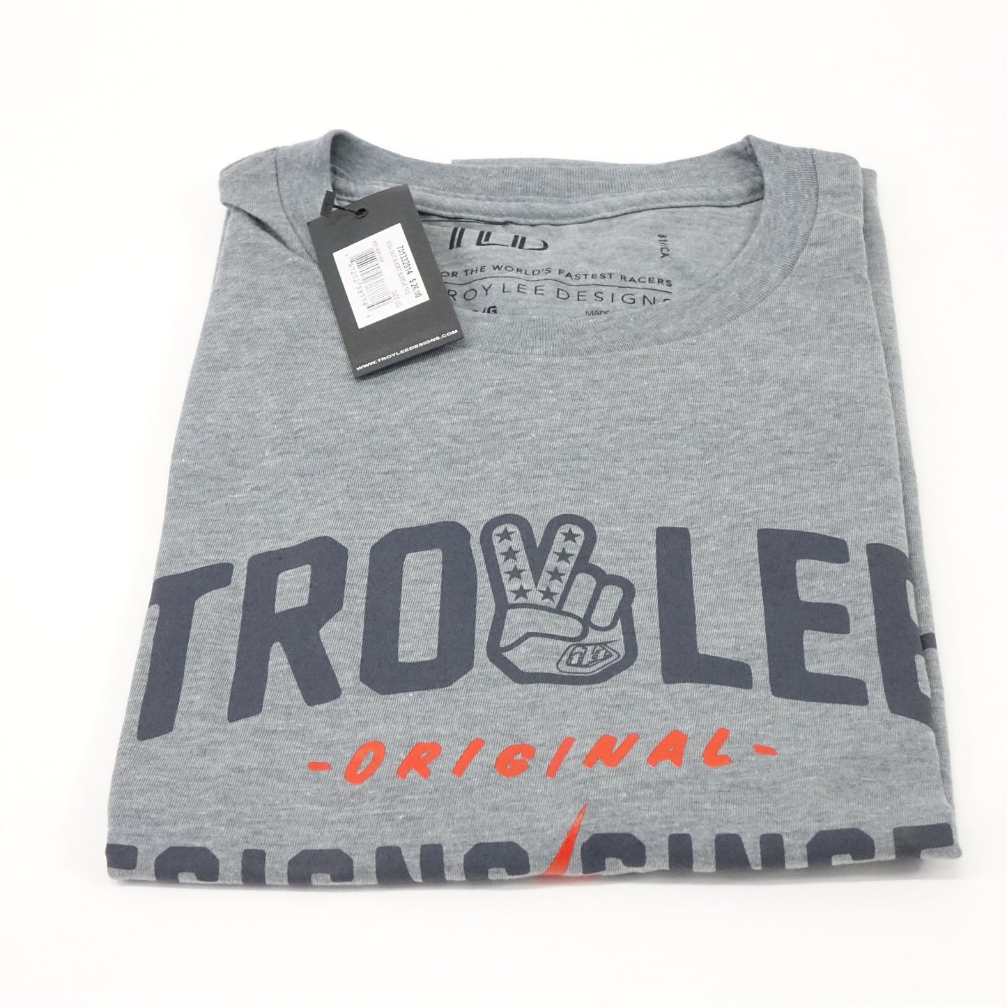 Troy Lee Designs Roll Out T-Shirt (LARGE) (ASH HEATHER)