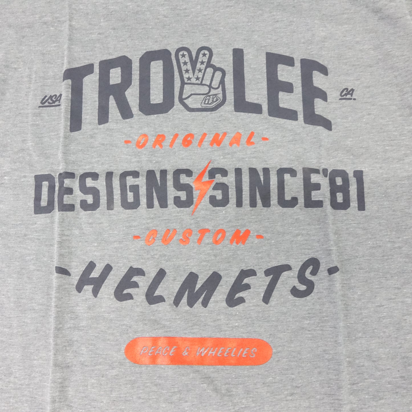 Troy Lee Designs Roll Out T-Shirt (LARGE) (ASH HEATHER)