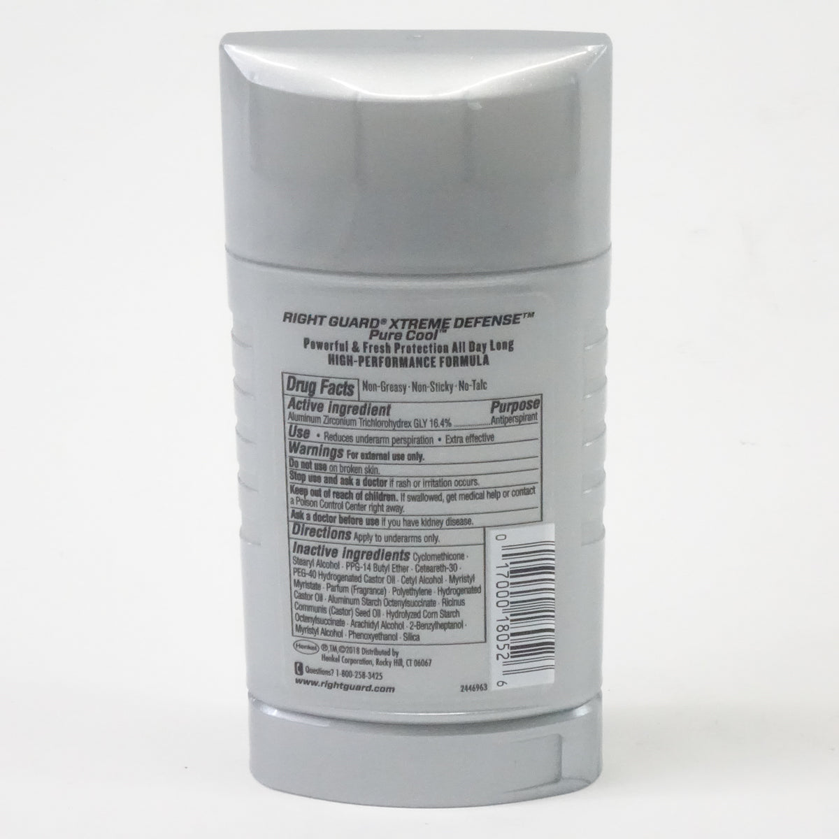 Right Guard Xtreme Defense Invisible Solid Deodorant, Pure Cool, 2.6 oz (3 Pack)