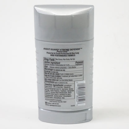 Right Guard Xtreme Defense Invisible Solid Deodorant, Pure Cool, 2.6 oz (3 Pack)