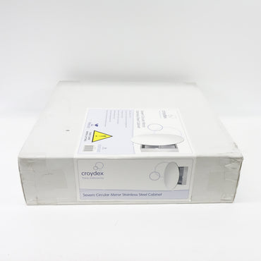 Croydex WC836005 Severn Circular Door Mirror Cabinet Stainless Steel - New