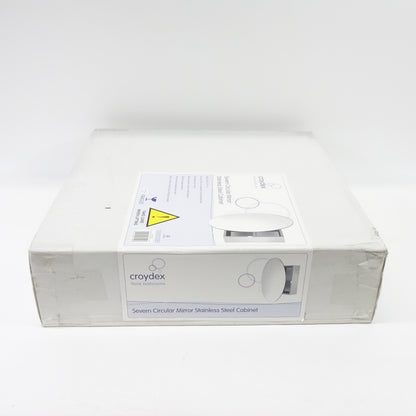 Croydex WC836005 Severn Circular Door Mirror Cabinet Stainless Steel - New
