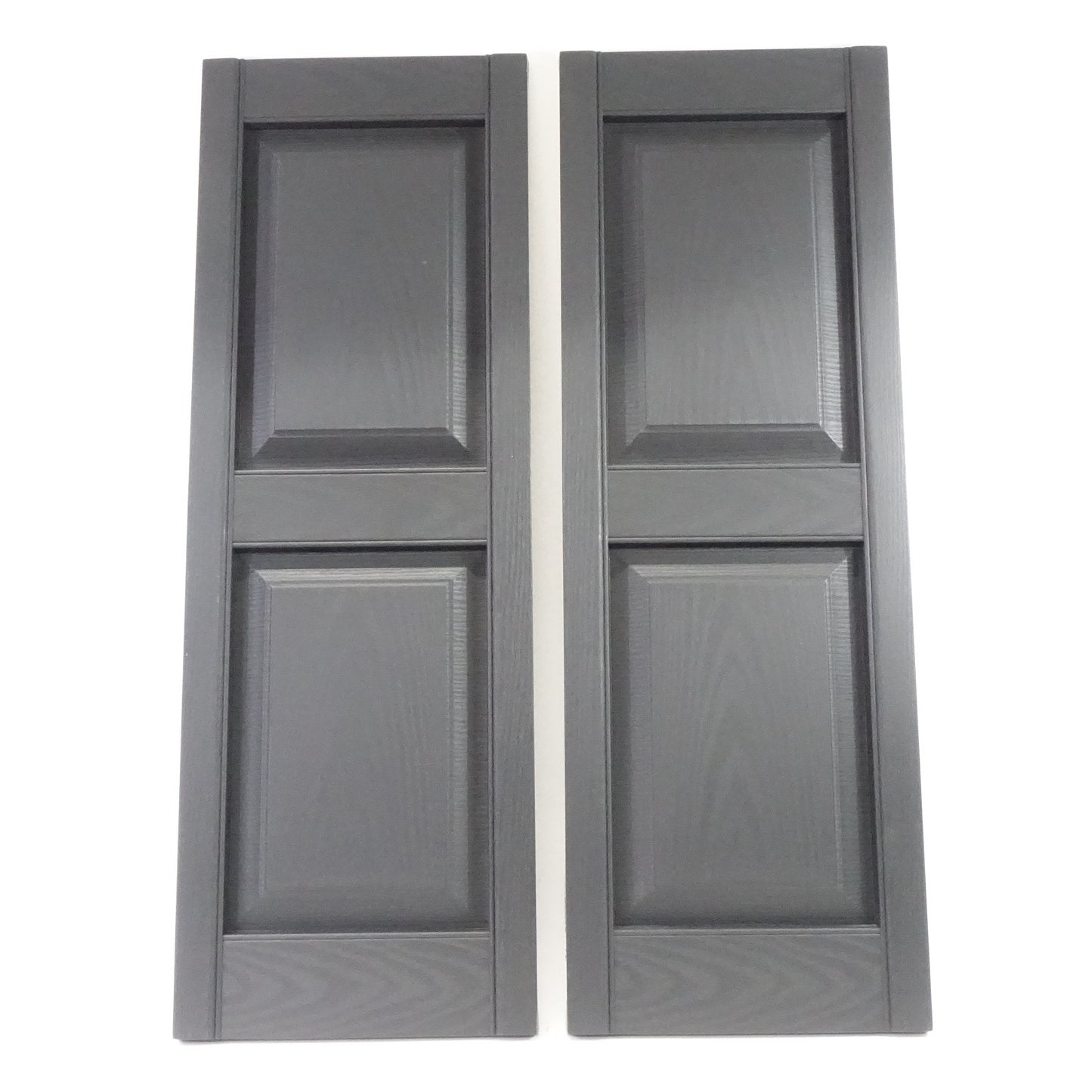 Raised Panel Vinyl Shutters-14.75" W x 43" H- Black