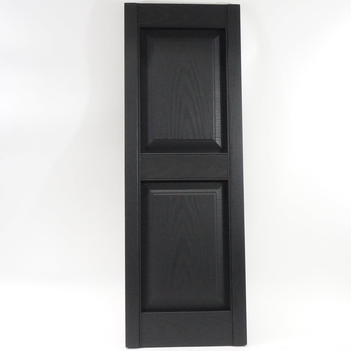 Raised Panel Vinyl Shutters-14.75" W x 43" H- Black