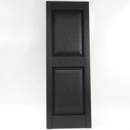 Raised Panel Vinyl Shutters-14.75" W x 43" H- Black