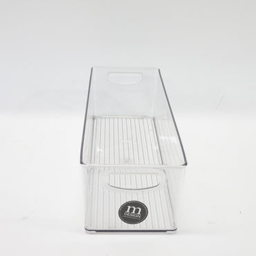 mDesign Plastic Video Game/DVD Storage Organizer Handles 8 Pack Clear - Open Box