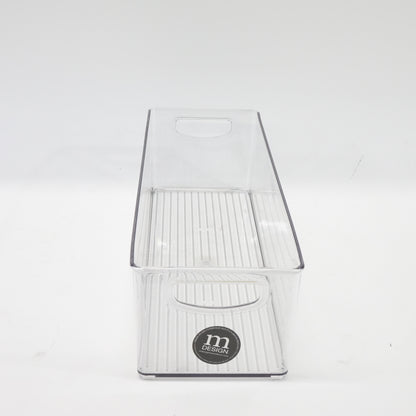 mDesign Plastic Video Game/DVD Storage Organizer Handles 8 Pack Clear - Open Box